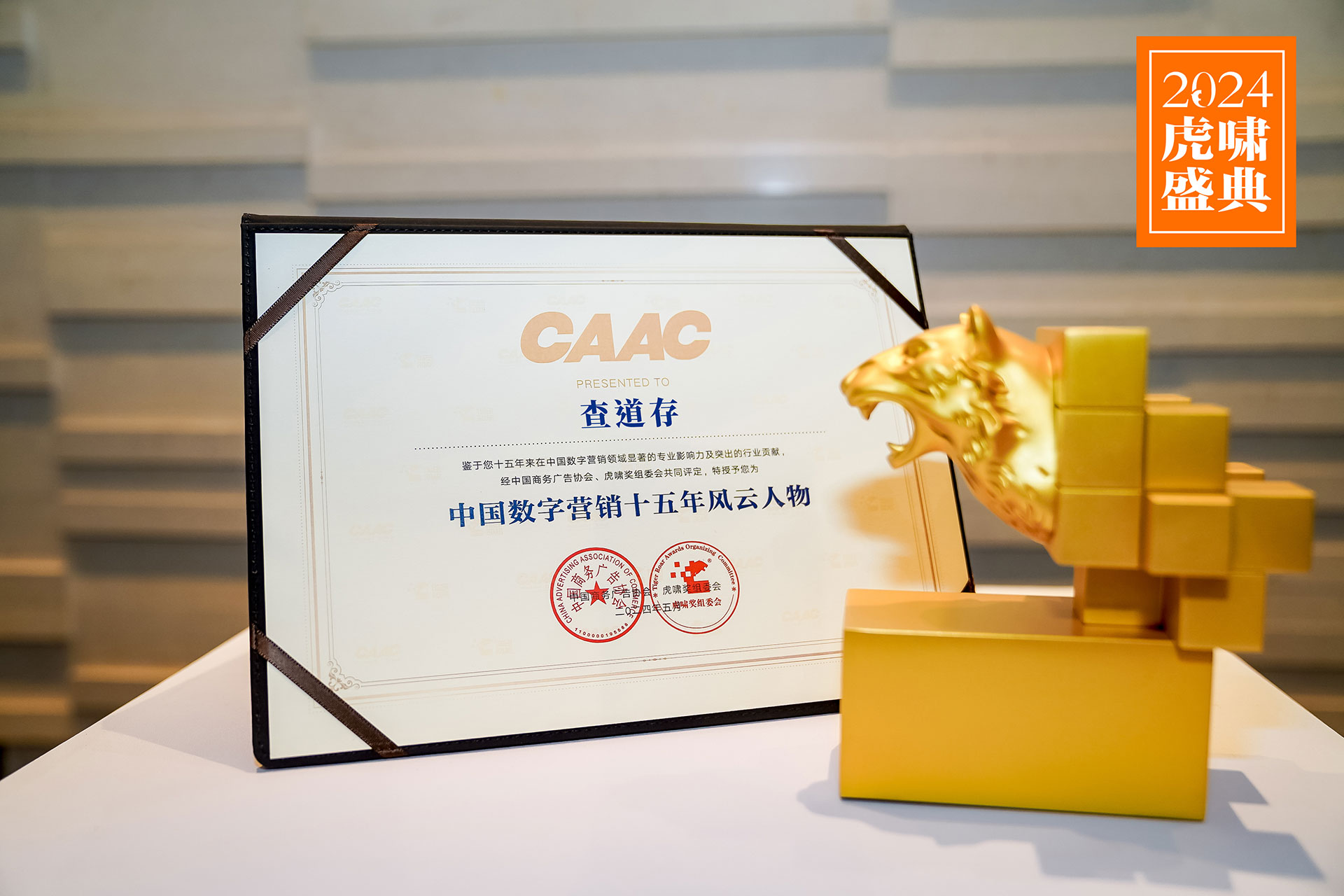 风起虎啸丨剧星传媒董事长兼总裁查道存荣获中国数字营销十五年风云人物